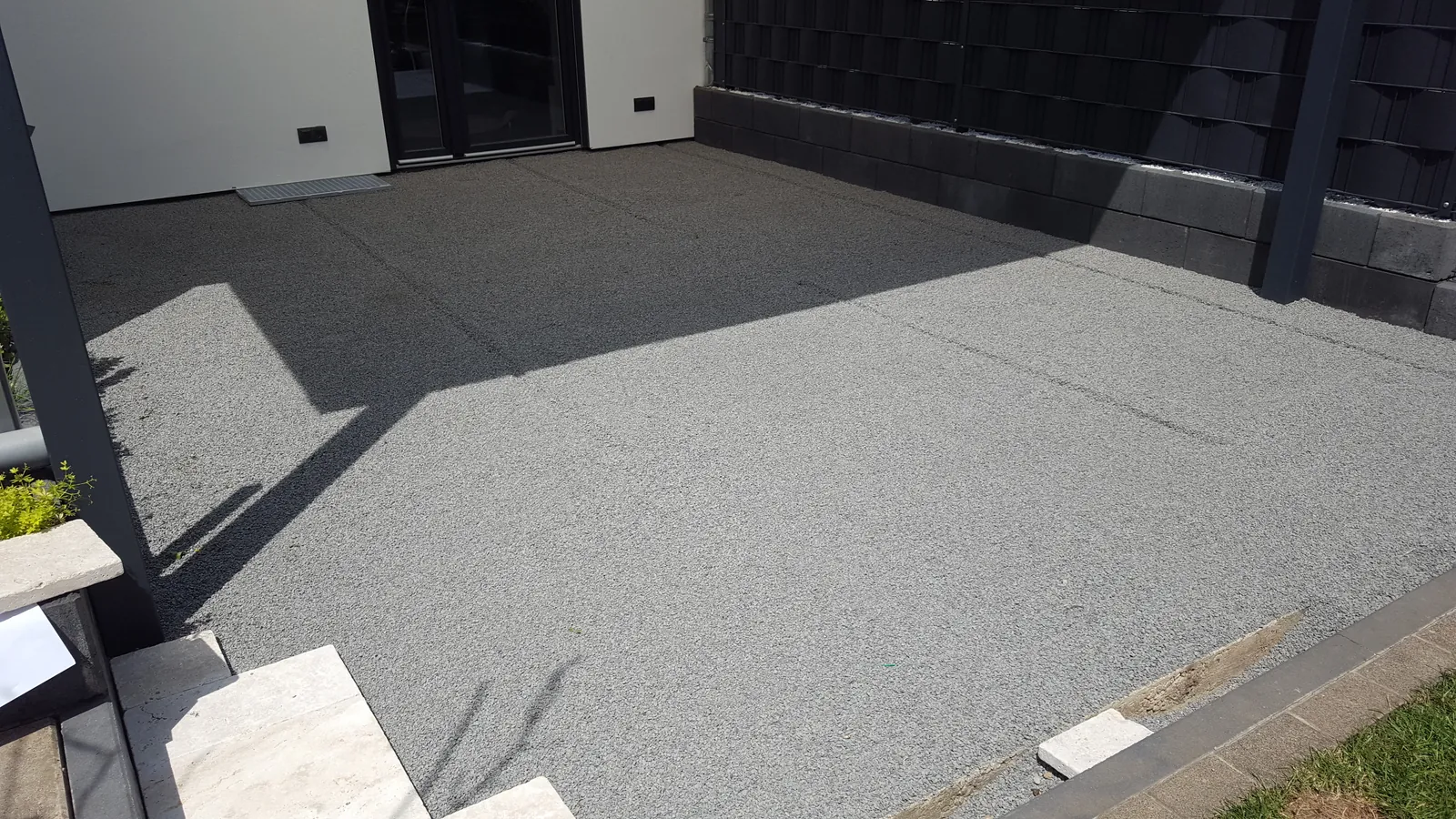 Travertin-Terrasse – Vorher